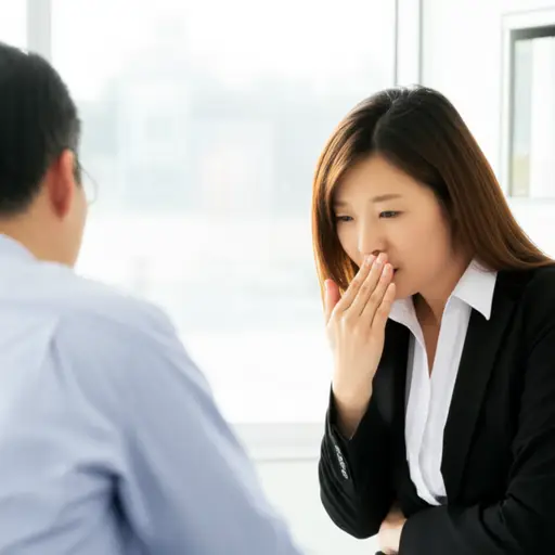 当她讨论机密事宜时，她压低了声音。