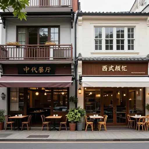 现场有两家餐厅。