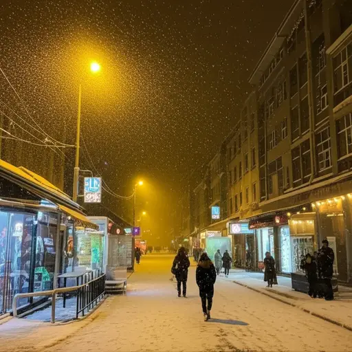 今晚将要下雪。