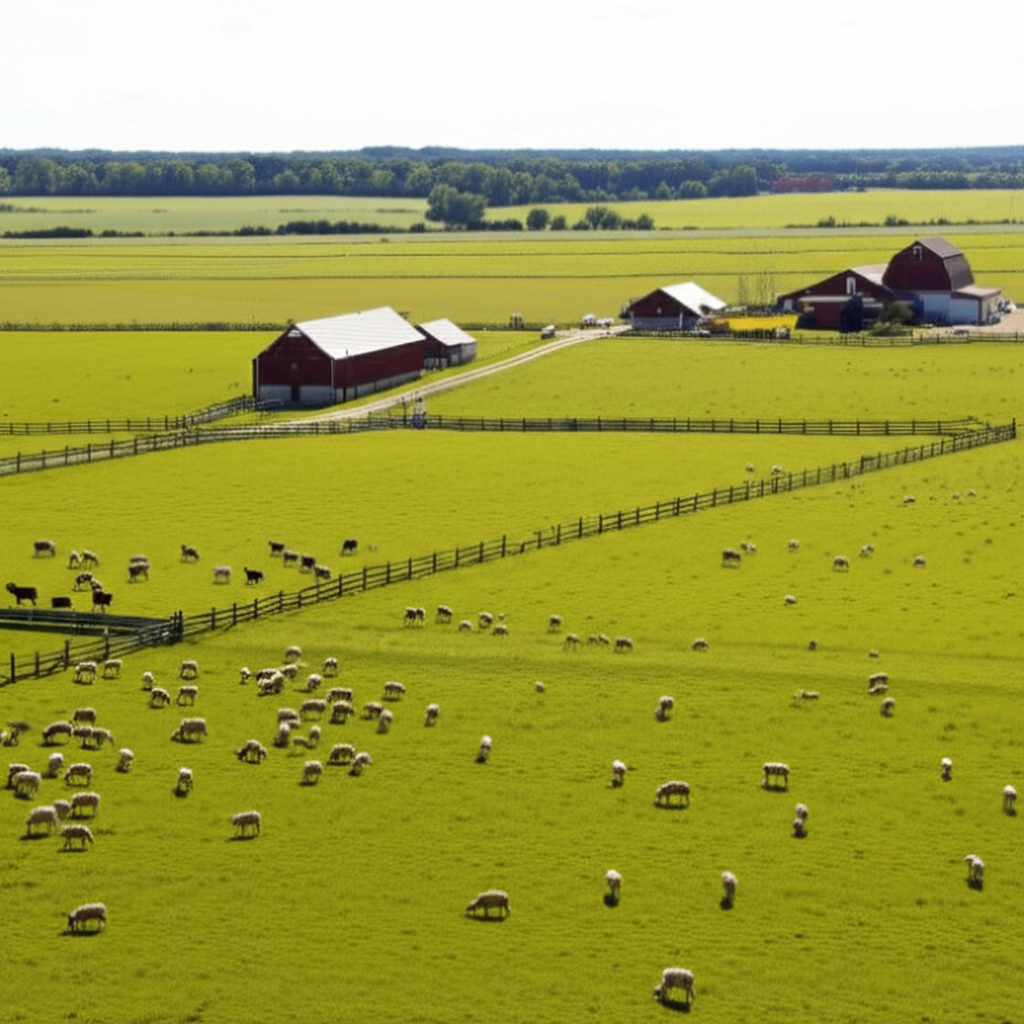 这幅画面展现了美丽的乡村景色。