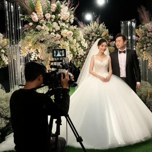 电影中的婚礼场景拍摄得非常美。