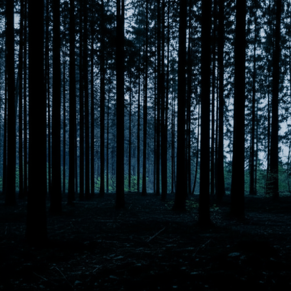 幽暗的森林里弥漫着神秘的氛围。