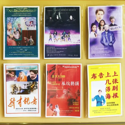 学校话剧的海报贴在布告栏上。