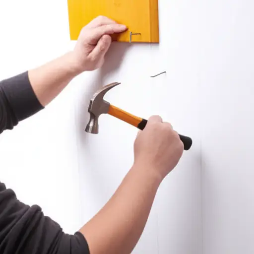 把画挂在对面的墙上。