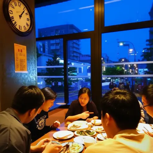 只要我们在晚上9点前结束，我就可以和你们一起吃晚饭。