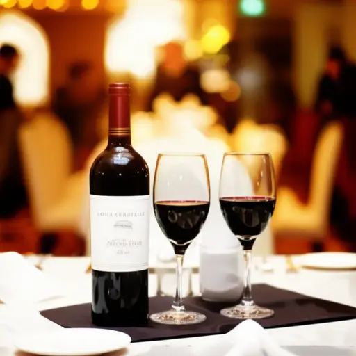 我们点了一瓶红葡萄酒。