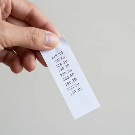 他递给我一张写着地址的长条纸片。