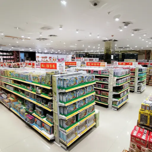 玩具部在百货商店的一楼。