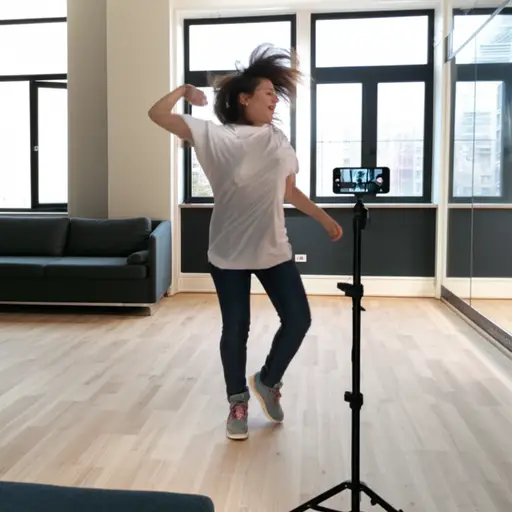 我昨天录了一段跳舞的视频。