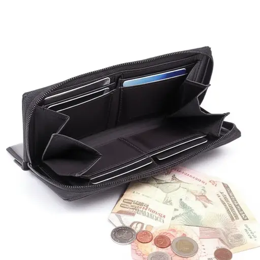 我检查了我的钱包，发现信用卡不见了。