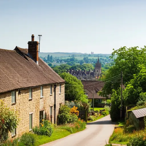 他们住在牛津以西四英里的一个村庄里。