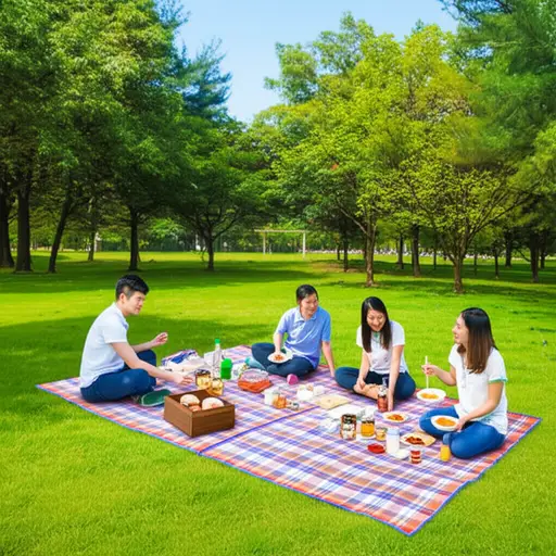 我们喜欢在户外吃午餐。