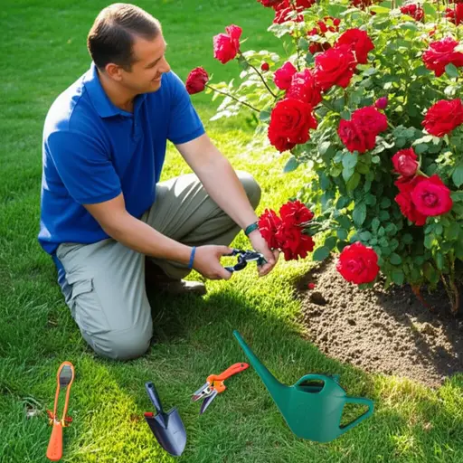 他在花园里有些零活要做。
