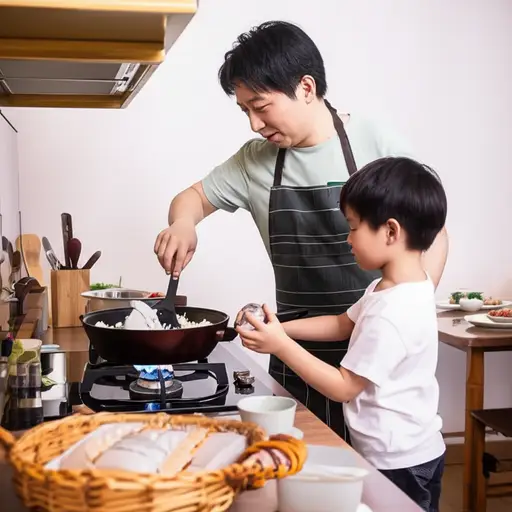 他是一位独自抚养孩子的单亲家长。