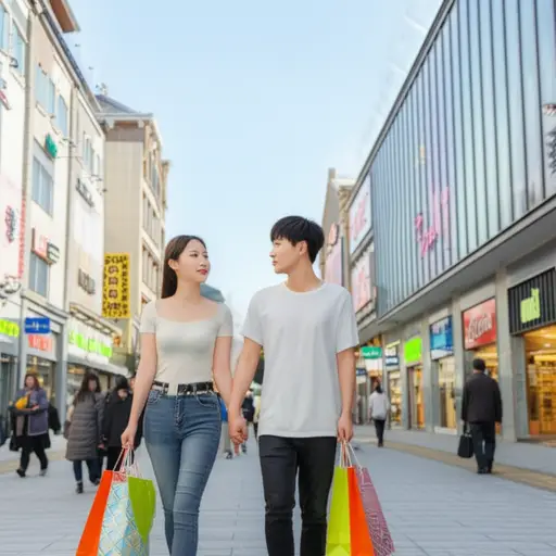 我们上周六在城里购物了。