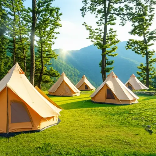 这个露营地的位置很好。