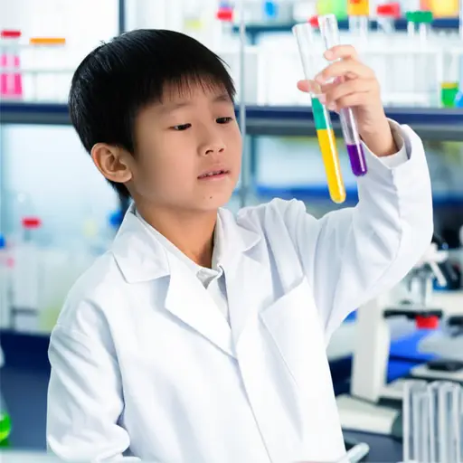 我长大后想成为一名化学家。