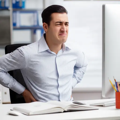 我下背部有点痛。