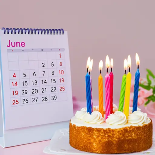 我的生日在六月。