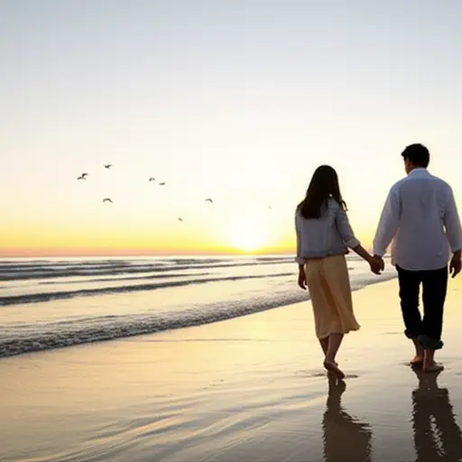 我们花了相当多的时间沿着海滩散步。