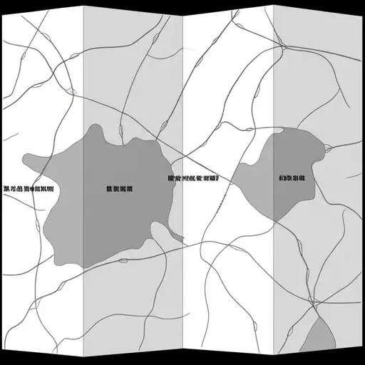 在这张地图上，城市区域以灰色显示。