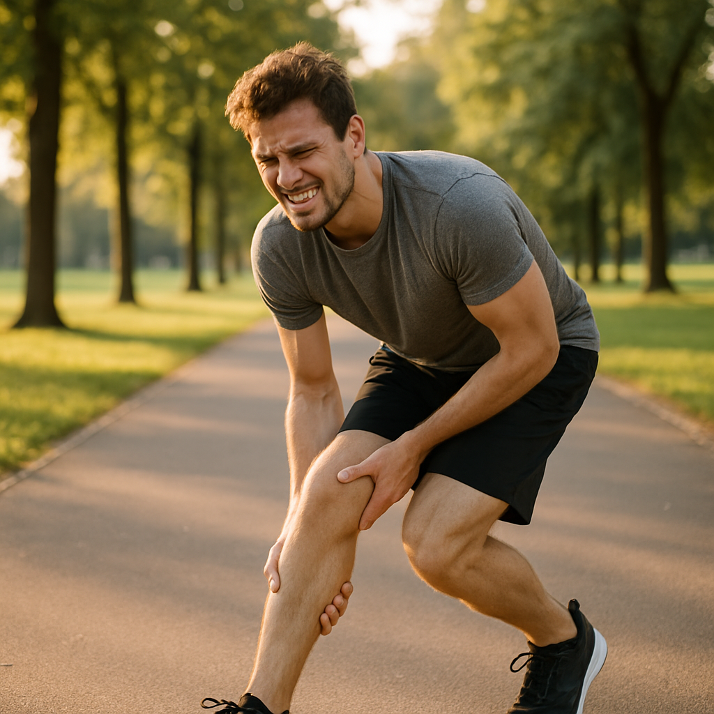他小腿的肌肉拉伤让他跑得慢了下来。