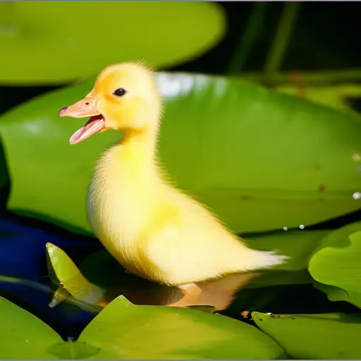 这只鸭子会嘎嘎叫。