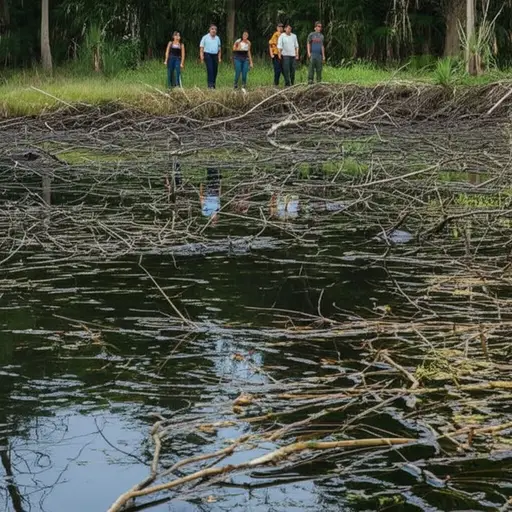 我们决定不在鳄鱼滋生的沼泽里游泳。
