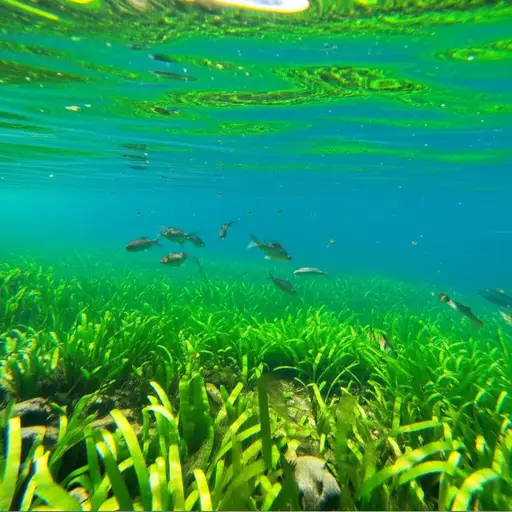 我们在湖底看到了一个多样化的生态系统。