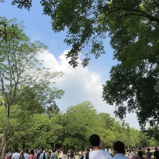 天气相当暖和。