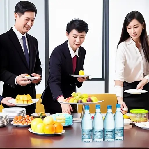 会议组织者为所有参与者提供了清淡的茶点。