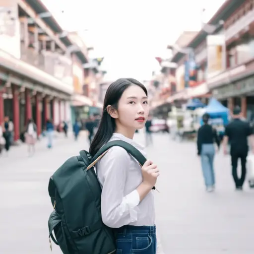 她喜欢探索新城市。