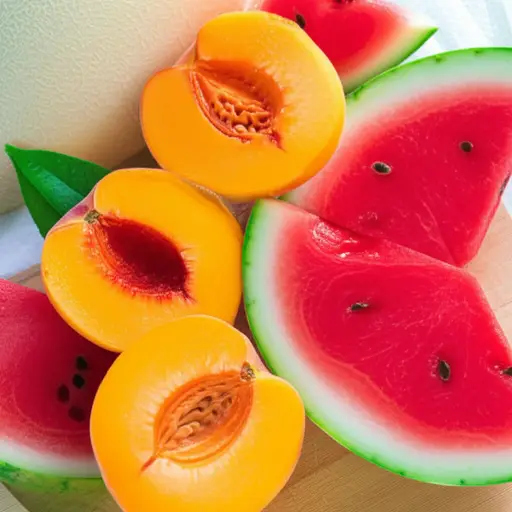 我喜欢吃凉爽的夏季水果，比如甜瓜、西瓜、桃子和杏子。