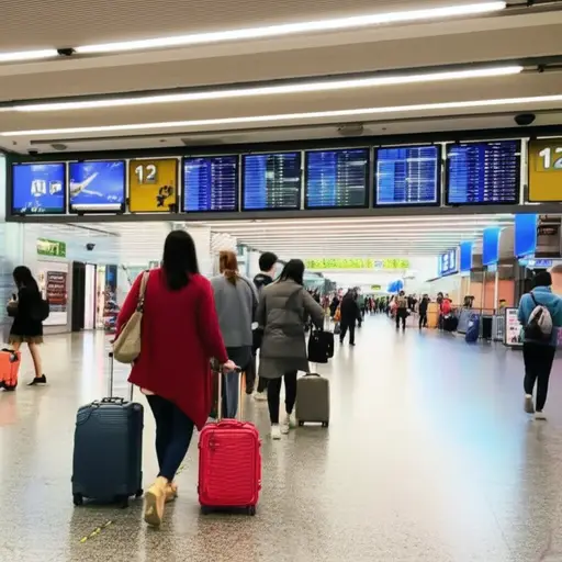 等待登机的乘客请前往12号登机口。