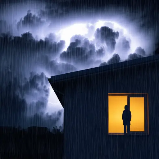 暴风雨的夜晚有时会让人感到害怕。