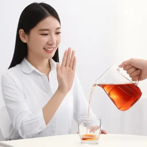 “你想喝点东西吗？” “不用了，谢谢，我刚喝了一杯。”