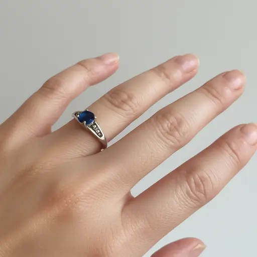 他把戒指戴在左手无名指上。