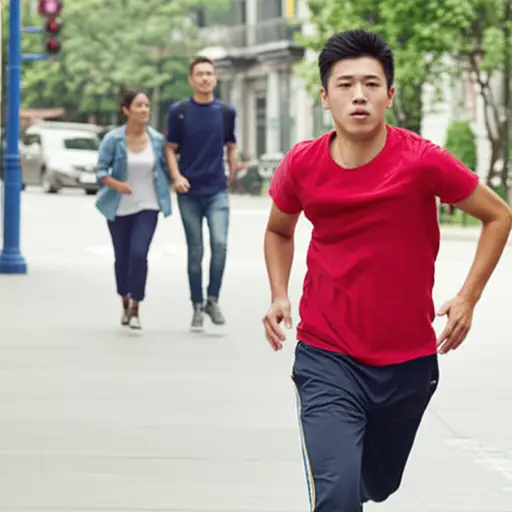 他不得不跑去赶上他的朋友。