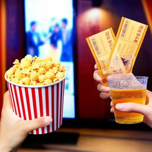 我们去看电影时总会买爆米花和汽水。