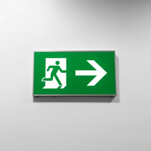 这个标志清楚地显示了出口在哪里。