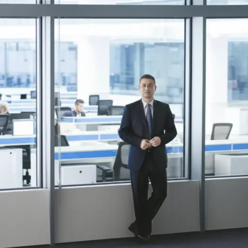 那位商人经营着一家大公司。