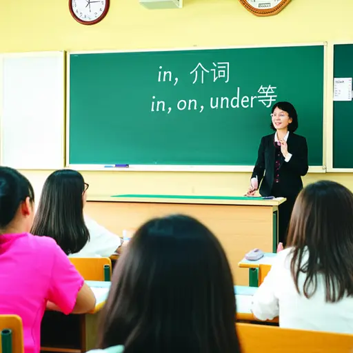 我在语法课上学了介词。