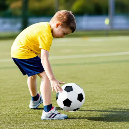 我捡起一个球并踢了它。