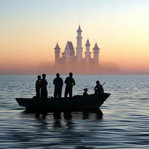 今天，奇怪的是，海上的人们，通常是当地渔民，看到了完整的城堡，像一个幽灵。