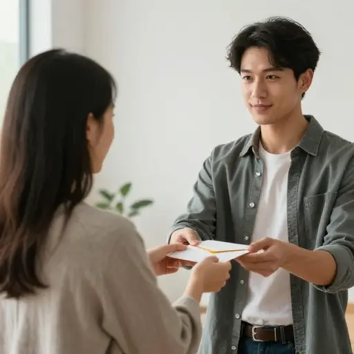 她把信递给了我。