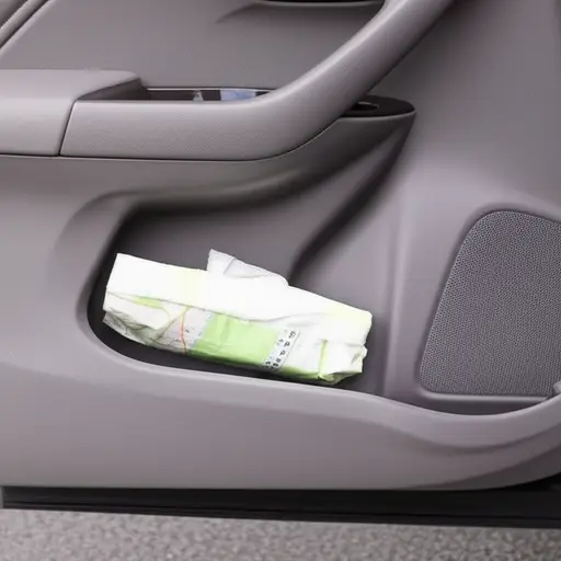 车门上有一个小口袋，可以放地图或纸巾。