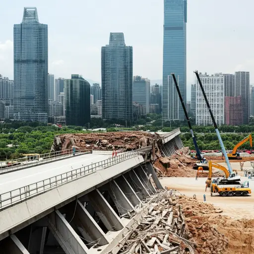 城市计划在地震后重建这座桥。