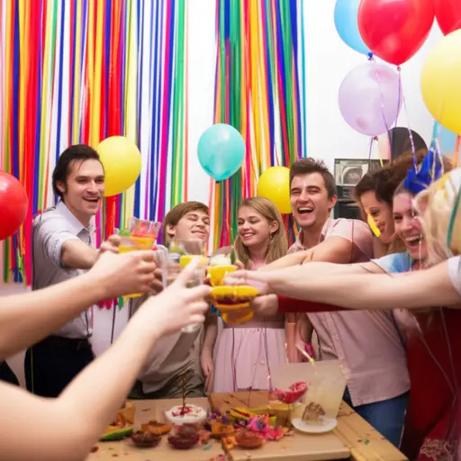 我们在派对上玩得很开心。