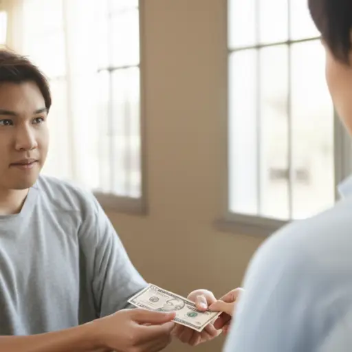 我欠珍妮特十美元。