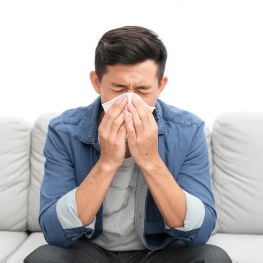 如果你感冒了，记得用纸巾擤鼻子。